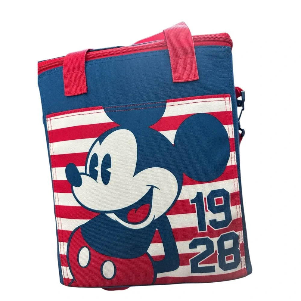 Disney Store‎ Mickey Mouse Americana 70x80 Patriotic Fleece Blanket & Lunch Box